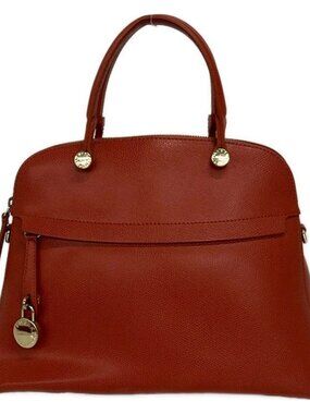 FURLA Piper Red Leather Handbag